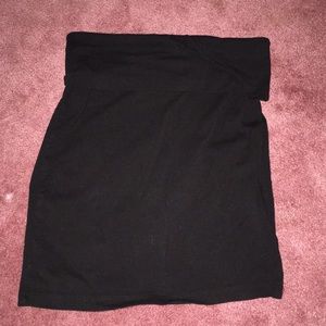 BLACK MINI-SKIRT/TUBE TOP